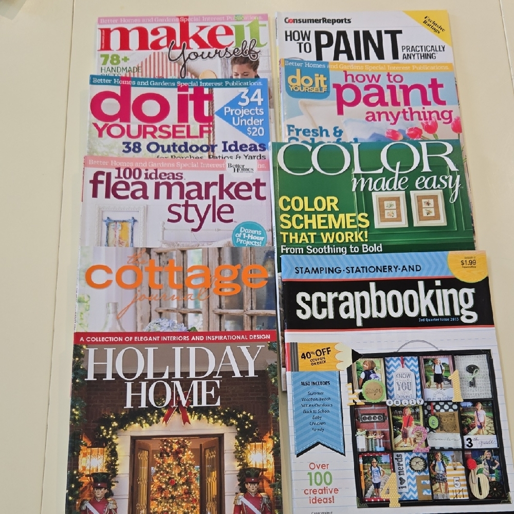 Colorful Craft and Home Decor Magazines Set
